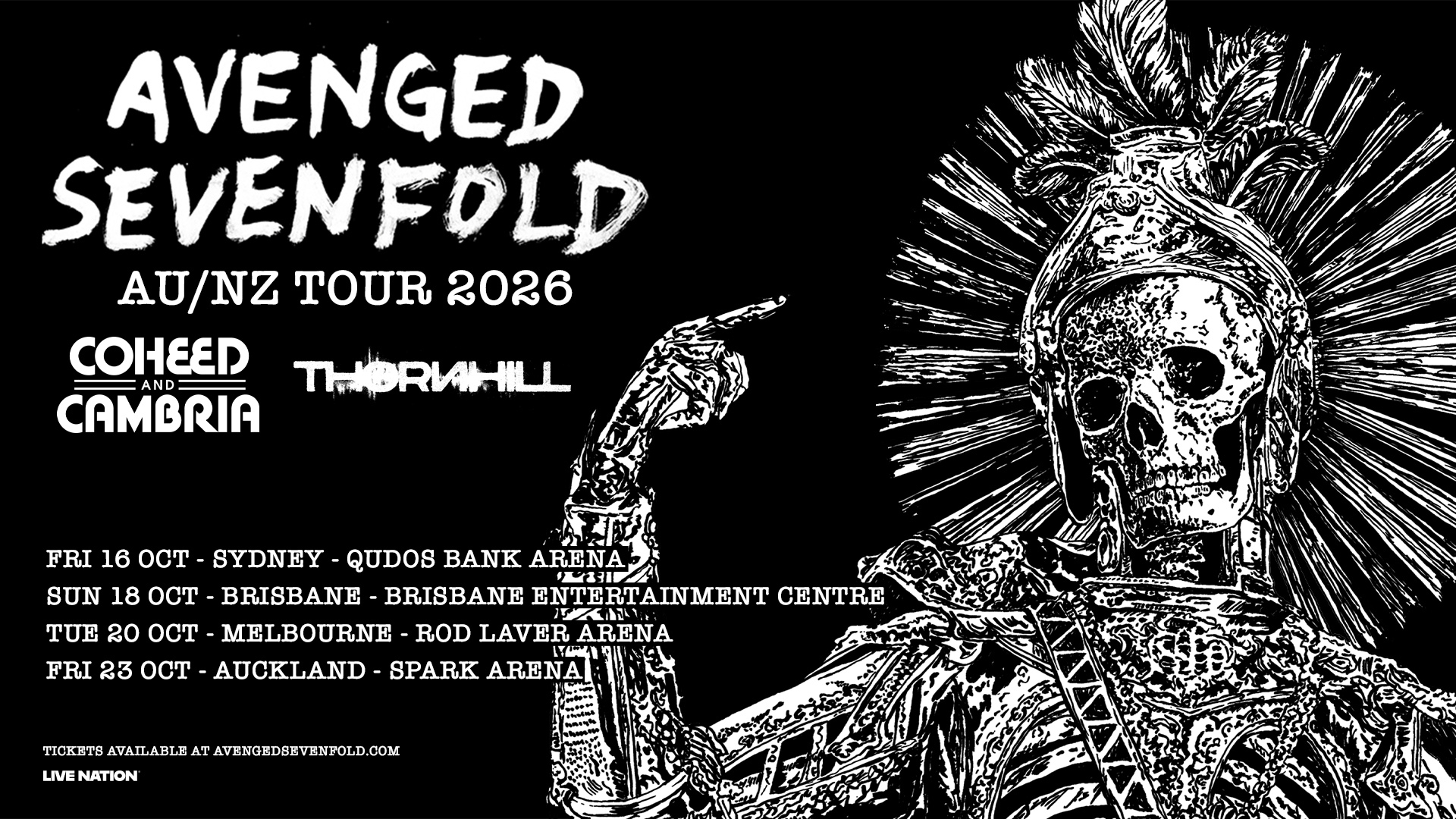 Avenged Sevenfold Announces Epic Return To NZ – Muzic.NZ
