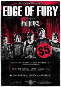 Black & Red Records Presents Edge Of Fury + Authors Summer Tour