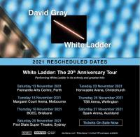 David Gray Reschedules Nz Dates For 'white Ladder: The 20th Anniversary Tour' To November 2021
