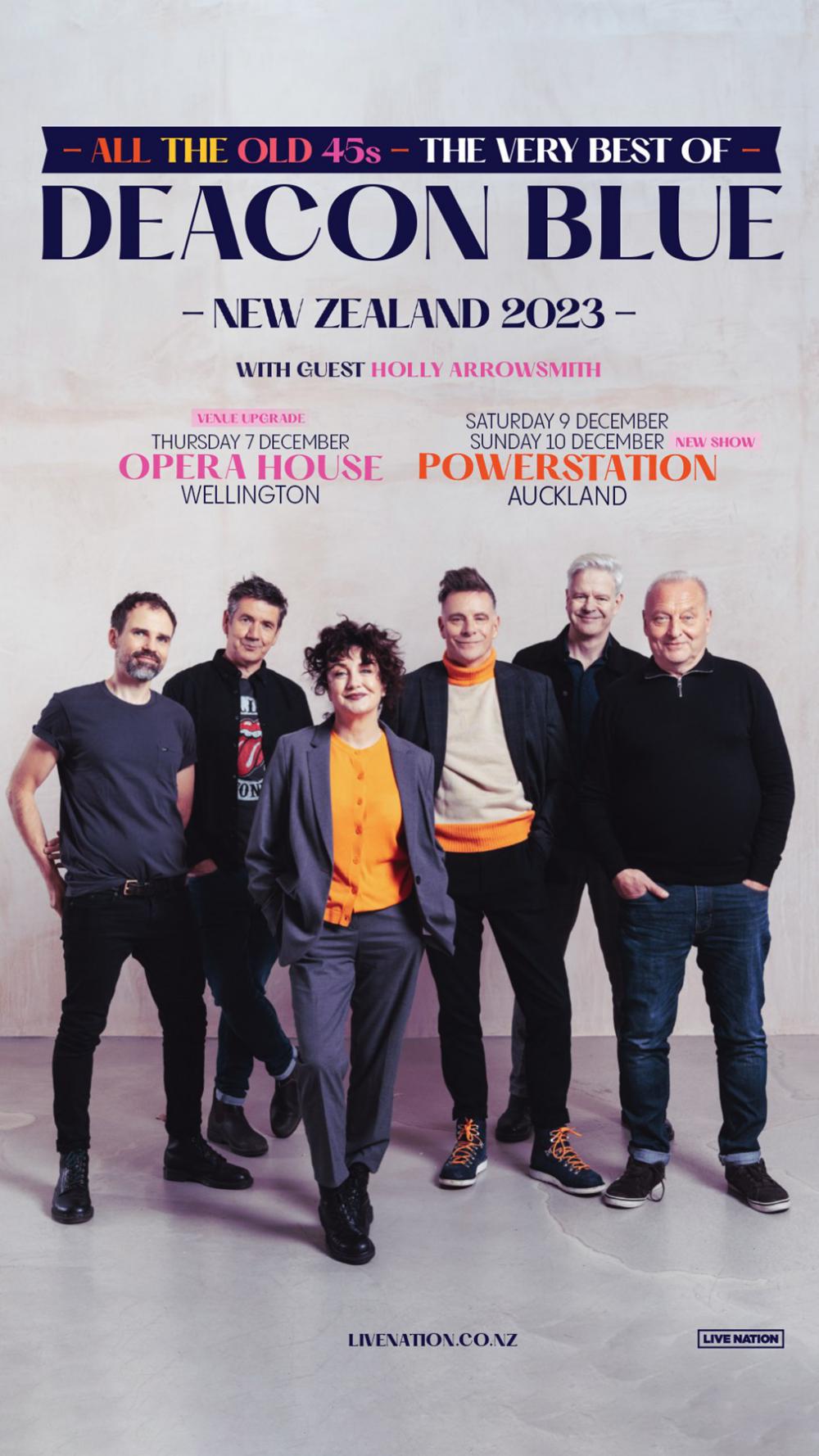 Deacon Blue Announce Wellington Venue Upgrade And Special Guest Holly Arrowsmith