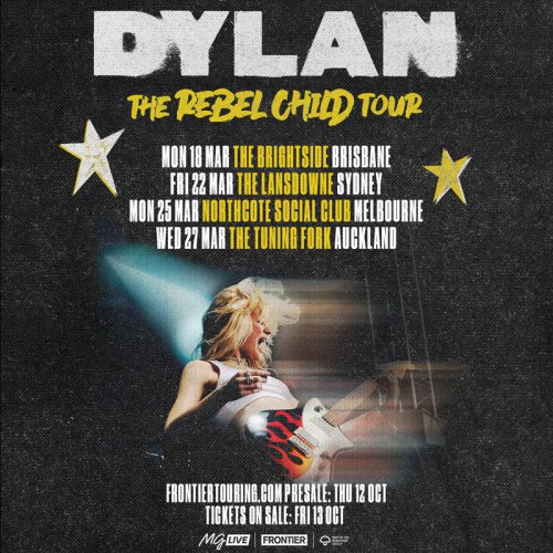 Dylan rising UK pop superstar announces debut headline NZ tour for
