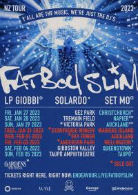 Lp Giobbi, Solardo, Set Mo Announced For Support Of Fatboy Slim New Zealand Tour