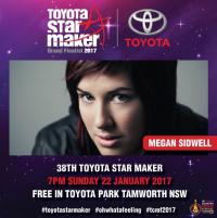 Megan Sidwell Grand Finalist Toyota Star Maker 2017