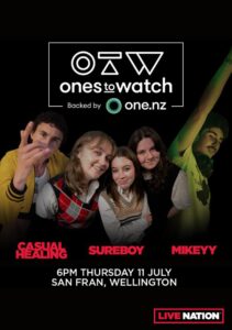 One Nz And Live Nation's Ones To Watch Showcase In Wellington
