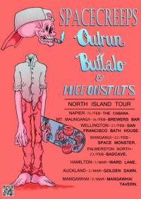 Outrun The Buffalo, Space Creeps And Mice On Stilts North Island Tour