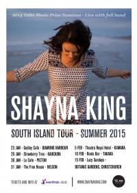 Shayna King Announces South Island Summer Tour This January/february