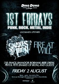 Snakes Of Iron & Fire At Will Announced For 1st Fridays August